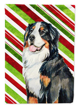 Load image into Gallery viewer, Bernese Mountain Dog Candy Cane Holiday Christmas  Garden Flag – Decorative Outdoor Yard Flag
