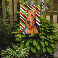 Load image into Gallery viewer, Airedale Candy Cane Holiday Christmas  Garden Flag – Decorative Outdoor Yard Flag