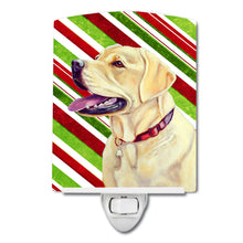 Load image into Gallery viewer, Labrador Candy Cane Holiday Christmas Ceramic Night Light LH9248CNL