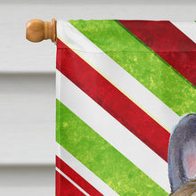 Load image into Gallery viewer, French Bulldog Candy Cane Holiday Christmas  Flag Canvas House Size