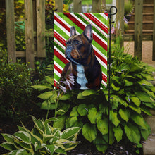 Load image into Gallery viewer, French Bulldog Candy Cane Holiday Christmas  Garden Flag – Decorative Outdoor Yard Flag