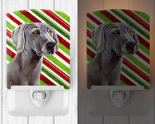 Load image into Gallery viewer, Weimaraner Candy Cane Holiday Christmas Ceramic Night Light LH9251CNL