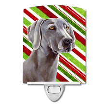 Load image into Gallery viewer, Weimaraner Candy Cane Holiday Christmas Ceramic Night Light LH9251CNL