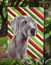 Load image into Gallery viewer, Weimaraner Candy Cane Holiday Christmas  Garden Flag – Decorative Outdoor Yard Flag