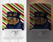 Load image into Gallery viewer, Brussels Griffon Candy Cane Holiday Christmas Ceramic Night Light LH9253CNL