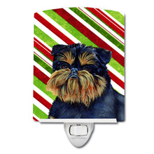Load image into Gallery viewer, Brussels Griffon Candy Cane Holiday Christmas Ceramic Night Light LH9253CNL