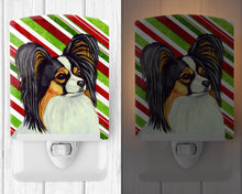 Load image into Gallery viewer, Papillon Candy Cane Holiday Christmas Ceramic Night Light LH9255CNL