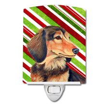 Load image into Gallery viewer, Dachshund Candy Cane Holiday Christmas Ceramic Night Light LH9256CNL