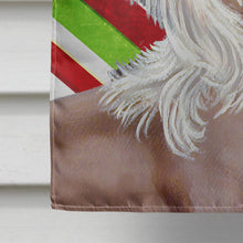 Load image into Gallery viewer, Chinese Crested Candy Cane Holiday Christmas  Flag Canvas House Size