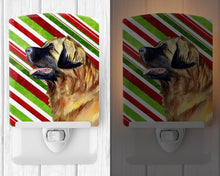 Load image into Gallery viewer, Leonberger Candy Cane Holiday Christmas Ceramic Night Light LH9258CNL