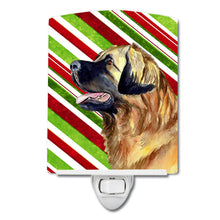 Load image into Gallery viewer, Leonberger Candy Cane Holiday Christmas Ceramic Night Light LH9258CNL