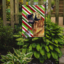 Load image into Gallery viewer, Leonberger Candy Cane Holiday Christmas  Garden Flag – Decorative Outdoor Yard Flag
