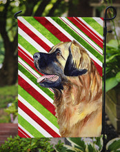 Load image into Gallery viewer, Leonberger Candy Cane Holiday Christmas  Garden Flag – Decorative Outdoor Yard Flag