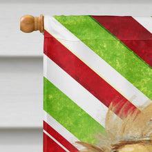 Load image into Gallery viewer, Tibetan Spaniel Candy Cane Holiday Christmas  Flag Canvas House Size