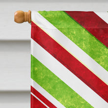 Load image into Gallery viewer, Pomeranian Candy Cane Holiday Christmas  Flag Canvas House Size