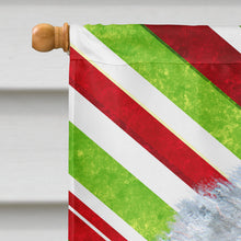 Load image into Gallery viewer, Old English Sheepdog Candy Cane Holiday Christmas  Flag Canvas House Size