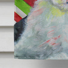 Load image into Gallery viewer, Old English Sheepdog Candy Cane Holiday Christmas  Flag Canvas House Size