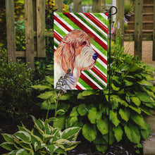 Load image into Gallery viewer, Petit Basset Griffon Vendeen Candy Cane Holiday Christmas  Garden Flag – Decorative Outdoor Yard Flag