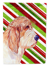 Load image into Gallery viewer, Petit Basset Griffon Vendeen Candy Cane Holiday Christmas  Garden Flag – Decorative Outdoor Yard Flag