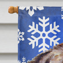 Load image into Gallery viewer, Newfoundland Winter Snowflakes Holiday Flag Canvas House Size