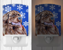 Load image into Gallery viewer, Newfoundland Winter Snowflakes Holiday Ceramic Night Light LH9264CNL