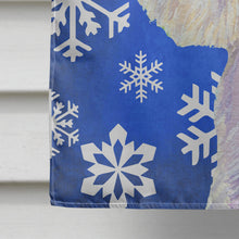 Load image into Gallery viewer, Westie Winter Snowflakes Holiday Flag Canvas House Size
