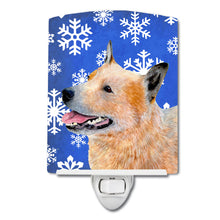 Load image into Gallery viewer, Australian Cattle Dog Winter Snowflakes Holiday Ceramic Night Light LH9272CNL