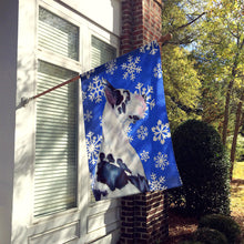 Load image into Gallery viewer, Great Dane Winter Snowflakes Holiday Flag Canvas House Size