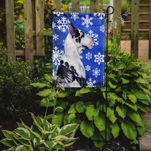 Load image into Gallery viewer, Great Dane Winter Snowflakes Holiday Garden Flag – Decorative Outdoor Yard Flag