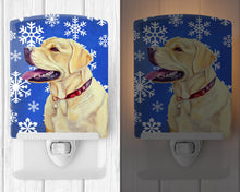 Load image into Gallery viewer, Labrador Winter Snowflakes Holiday Ceramic Night Light LH9293CNL