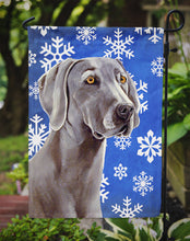 Load image into Gallery viewer, Weimaraner Winter Snowflakes Holiday Garden Flag – Decorative Outdoor Yard Flag