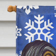 Load image into Gallery viewer, Papillon Winter Snowflakes Holiday Flag Canvas House Size