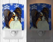 Load image into Gallery viewer, Papillon Winter Snowflakes Holiday Ceramic Night Light LH9300CNL