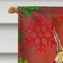 Load image into Gallery viewer, Great Dane Red Green Snowflakes Christmas Flag Canvas House Size