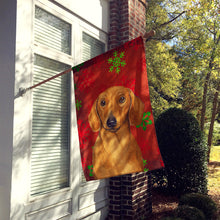 Load image into Gallery viewer, Dachshund Red Green Snowflake Holiday Christmas Flag Canvas House Size