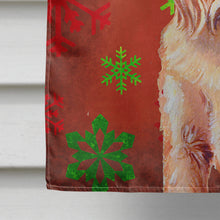 Load image into Gallery viewer, Brussels Griffon Red Green Snowflakes Holiday Christmas Flag Canvas House Size