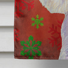 Load image into Gallery viewer, Westie Red and Green Snowflakes Holiday Christmas Flag Canvas House Size