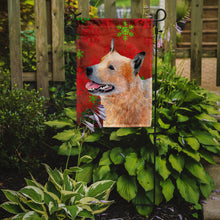 Load image into Gallery viewer, Australian Cattle Dog Red Green Snowflakes Christmas Garden Flag – Decorative Outdoor Yard Flag