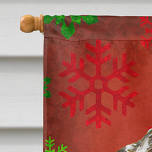 Load image into Gallery viewer, English Setter Red  Green Snowflakes Holiday Christmas Flag Canvas House Size