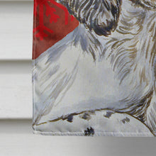 Load image into Gallery viewer, English Setter Red  Green Snowflakes Holiday Christmas Flag Canvas House Size