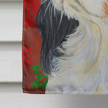 Load image into Gallery viewer, Cavalier Spaniel Red  Green Snowflakes Holiday Christmas Flag Canvas House Size