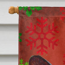 Load image into Gallery viewer, Corgi Red and Green Snowflakes Holiday Christmas Flag Canvas House Size