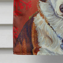 Load image into Gallery viewer, Corgi Red and Green Snowflakes Holiday Christmas Flag Canvas House Size