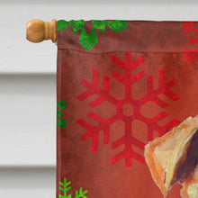 Load image into Gallery viewer, Airedale Red Green Snowflakes Christmas Flag Canvas House Size