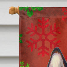 Load image into Gallery viewer, French Bulldog Red Green Snowflake Holiday Christmas Flag Canvas House Size