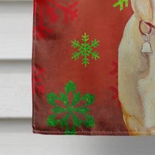 Load image into Gallery viewer, Labrador Red Green Snowflake Holiday Christmas Flag Canvas House Size
