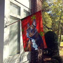 Load image into Gallery viewer, French Bulldog Red Green Snowflake Holiday Christmas Flag Canvas House Size