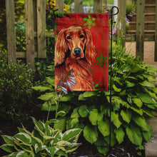 Load image into Gallery viewer, Irish Setter Red and Green Snowflakes Holiday Christmas Garden Flag – Decorative Outdoor Yard Flag