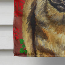 Load image into Gallery viewer, Tibetan Spaniel Red Green Snowflakes Holiday Christmas Flag Canvas House Size