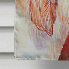 Load image into Gallery viewer, Petit Basset Griffon Vendeen Snowflakes Holiday Christmas Flag House Size